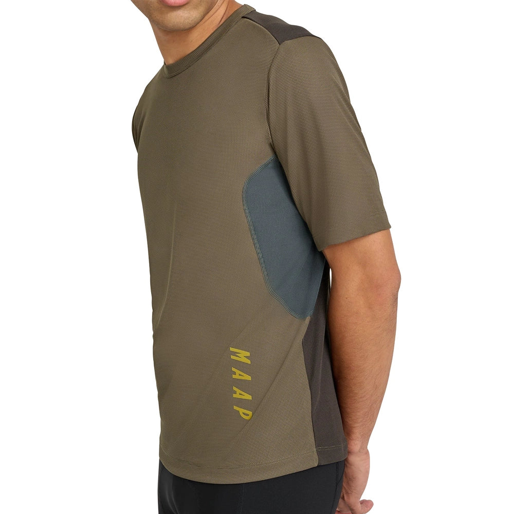 MAAP Alt Road Ride Technical Tee 3.0 - Burnt Olive-Technical T-Shirts-