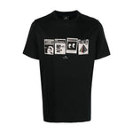 PAUL SMITH Tshirt SS Reg Fit Futurismo - Black-T-Shirts-5059674604125