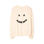 PAUL SMITH Sweatshirt Women Happy Flocked Print - Ecru-Sweatshirts-5059674492913