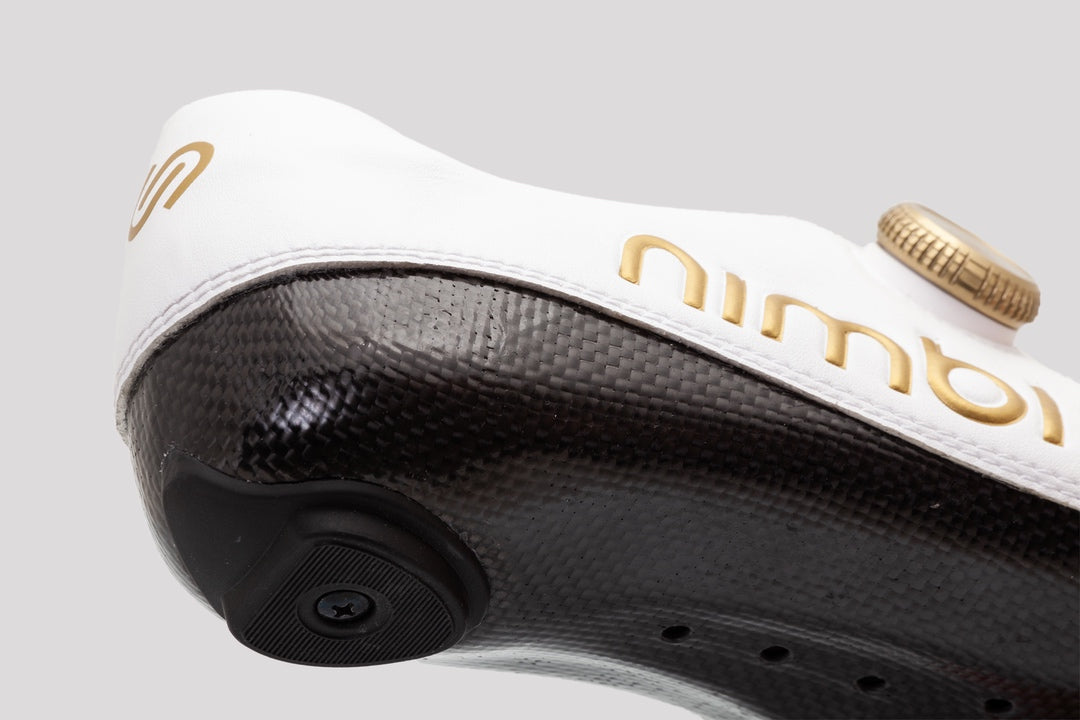 NIMBL Road Cycling Shoes Ultimate - White/Gold-Road Cycling Shoes-