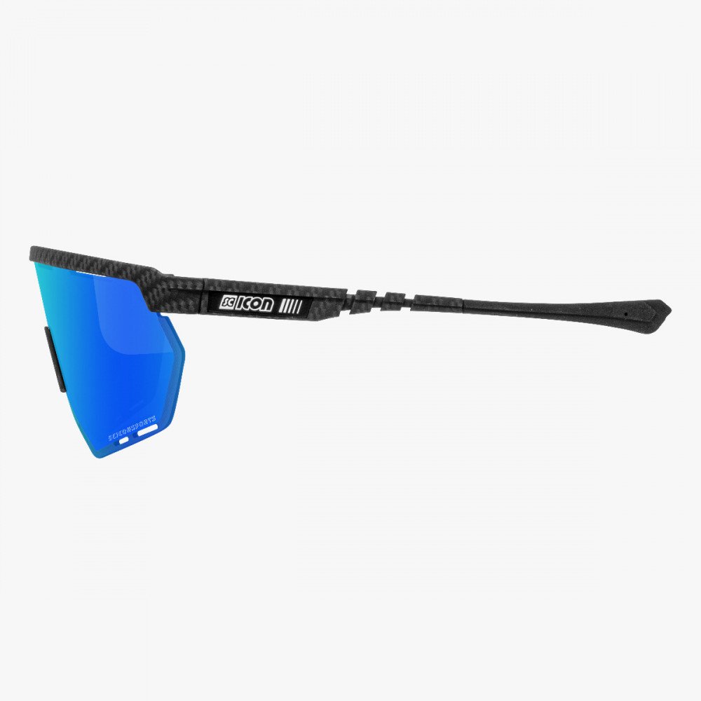 White Gloss/Multimirror Blue Aerowing Cycling Sunglasses
