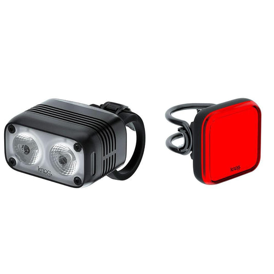 KNOG BLINDER ROAD 600 + MINI SQUARE REAR LIGHTS SET - Black-Lights Kits-9328389030984