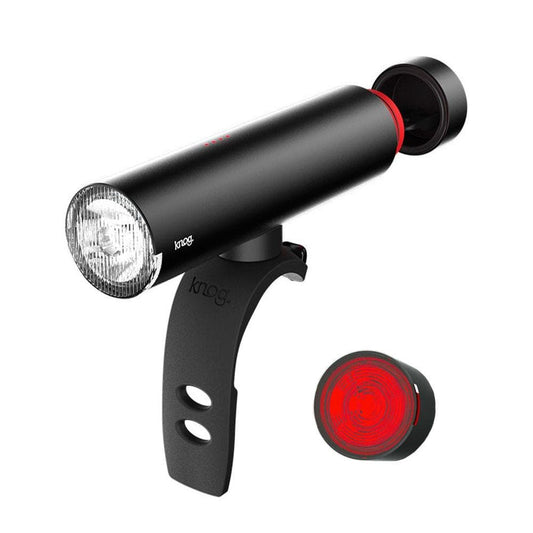 KNOG PWR RIDER DUO 450 + 12 LUMENS Front Light / Rear Light - Black-Lights Kits-9328389028394