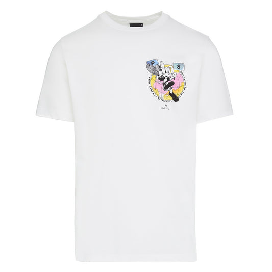 PAUL SMITH Tshirt SS Reg Fit Bunny - White-T-Shirts-5059674606273