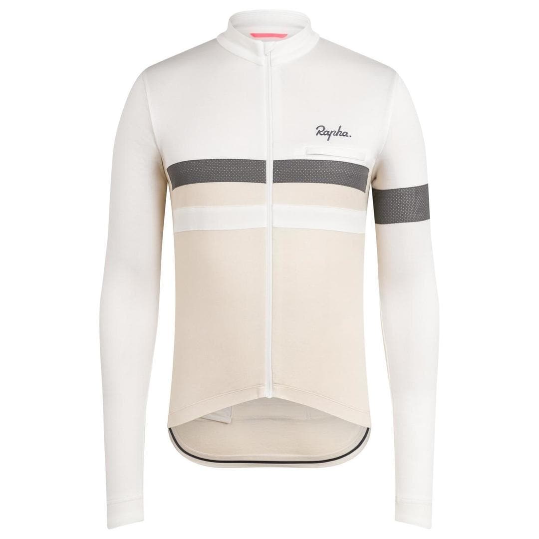 RAPHA Brevet Long Sleeve Jersey - White Default Rapha 