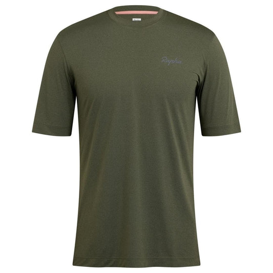 RAPHA Commuter Reflective T Shirt - Dark Olive Marl Default Velodrom Barcelona 