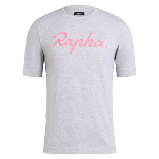 RAPHA Logo T-shirt - Grey/Pink Default Velodrom Barcelona 