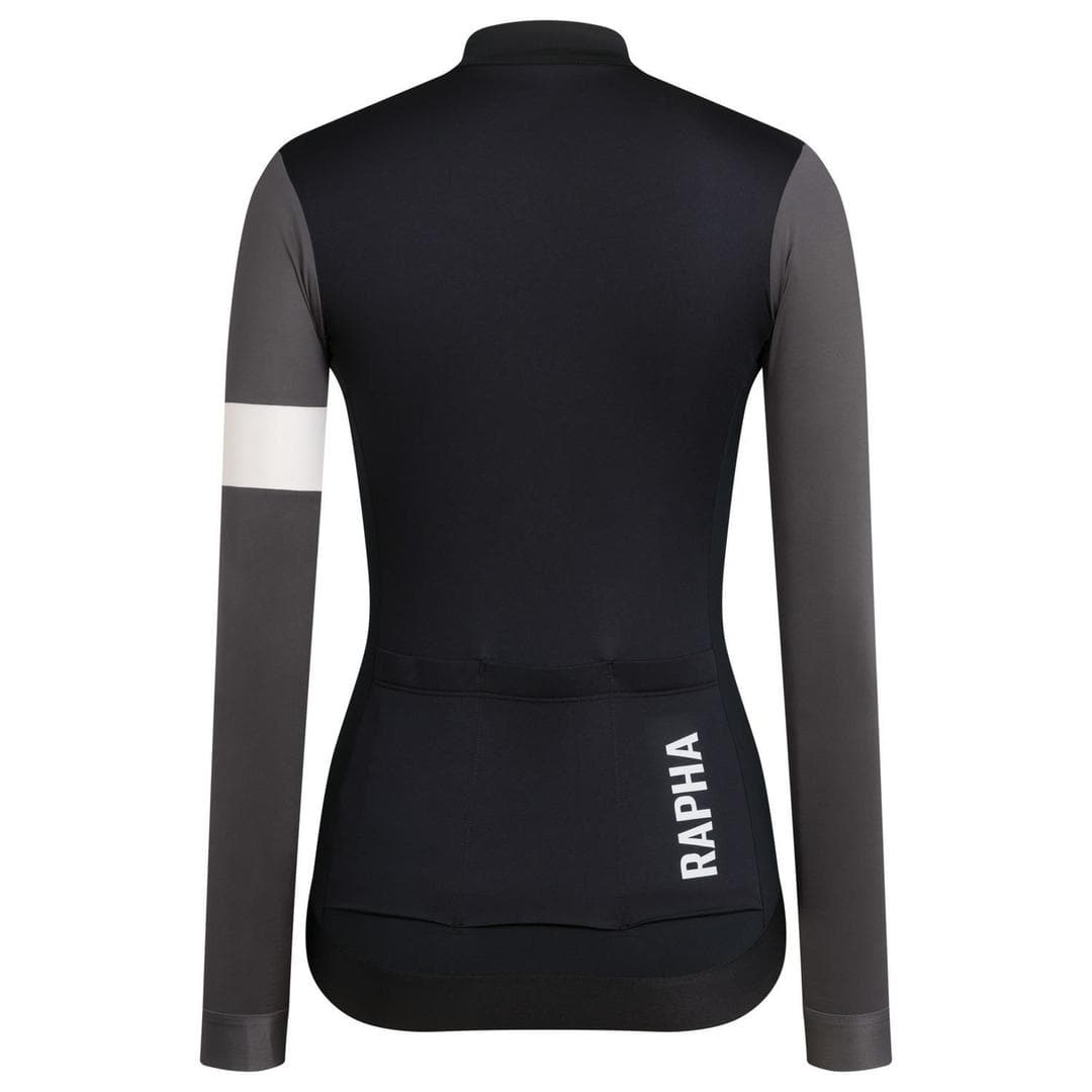 Rapha Pro Team Training Women Long Sleeve Jersey Black- Grey Default Velodrom Barcelona 