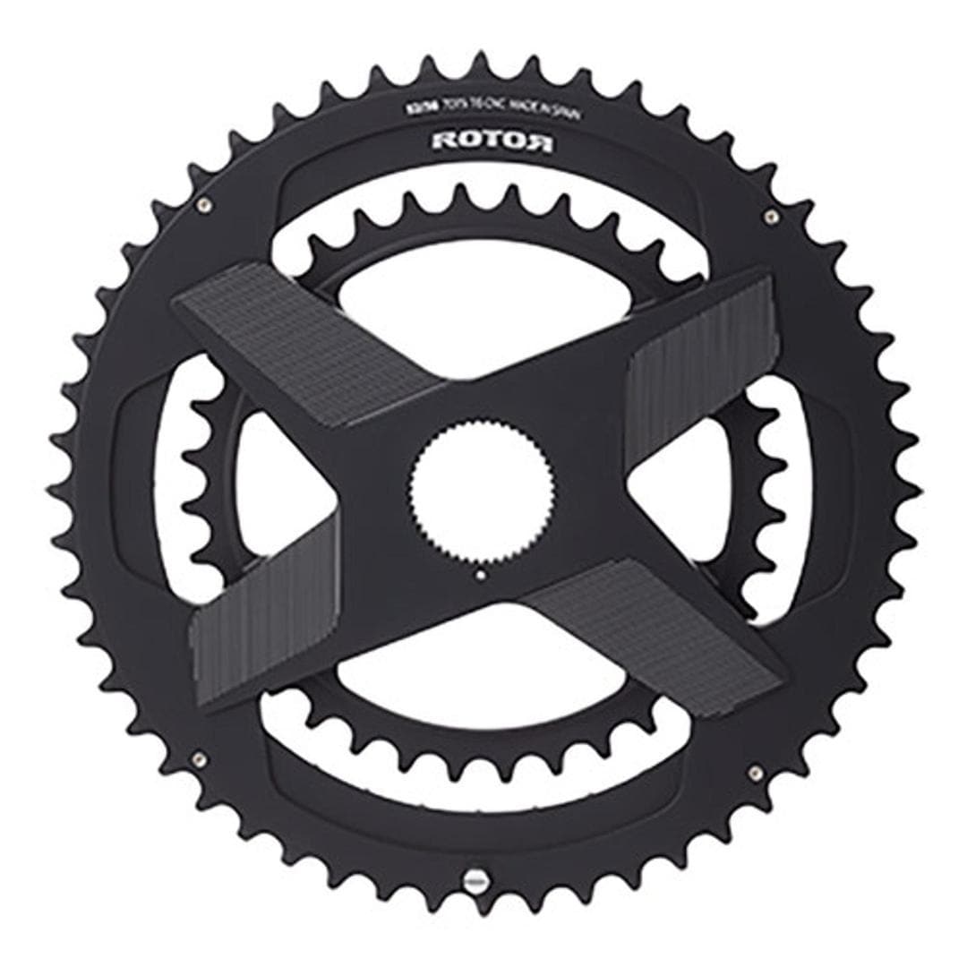 ROTOR Aldhu Rotor 3D + Round Spidering Aero NoQ Chainrings - Black Default Velodrom Barcelona 