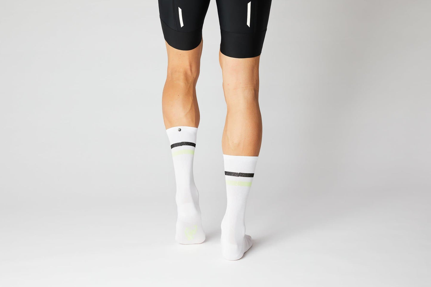 FINGERSCROSSED Socks Stripes - White/Black/Neon-Cycling Socks-