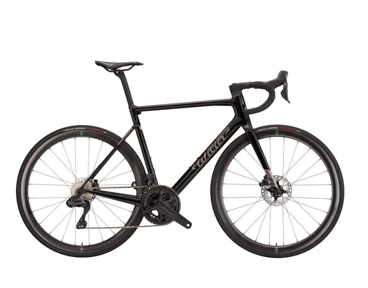 Wilier 0 SLR Shimano Ultegra 8170 DI2 Bicicleta de carretera +  SLR38KC Carbono Disco WHEEMàniga llargaET - Black/Grey Glossy